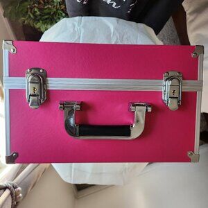 Pink NWOT Metal Cosmetic Organize/Fashion Jewelry Box